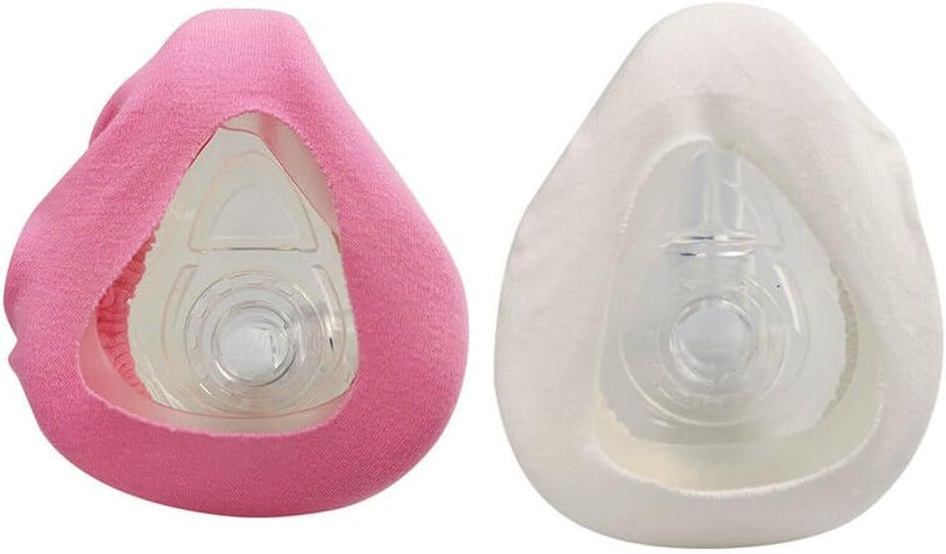 3X Reusable Fabric Comfort Covers to Reduce Air Leaks Ski for Cpap Mask Liners White - Pink X2 image number 2