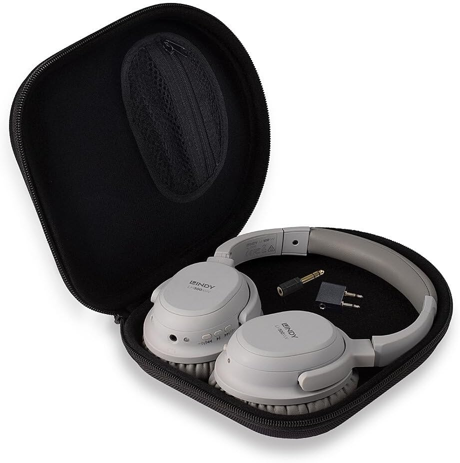 LINDY 73200 LH500XW Wireless Headphones with Active Noise Cancelling Grey image number 1
