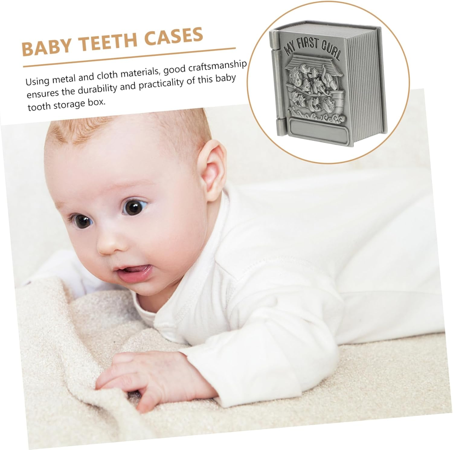 SUPVOX 2Pcs and Girls Keepsake Teeth Cases Storage Box for Milk Teeth Decorative Animal Patterns Baptism Christmas