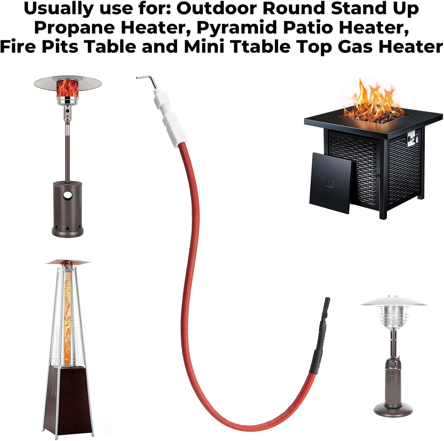 Outdoor Heater Replacement Parts, Piezo Igniter with Cable, Suitable for Most Outdoor round Stand up Propane Heater and Mini Ttable Top Gas Heater image number 3