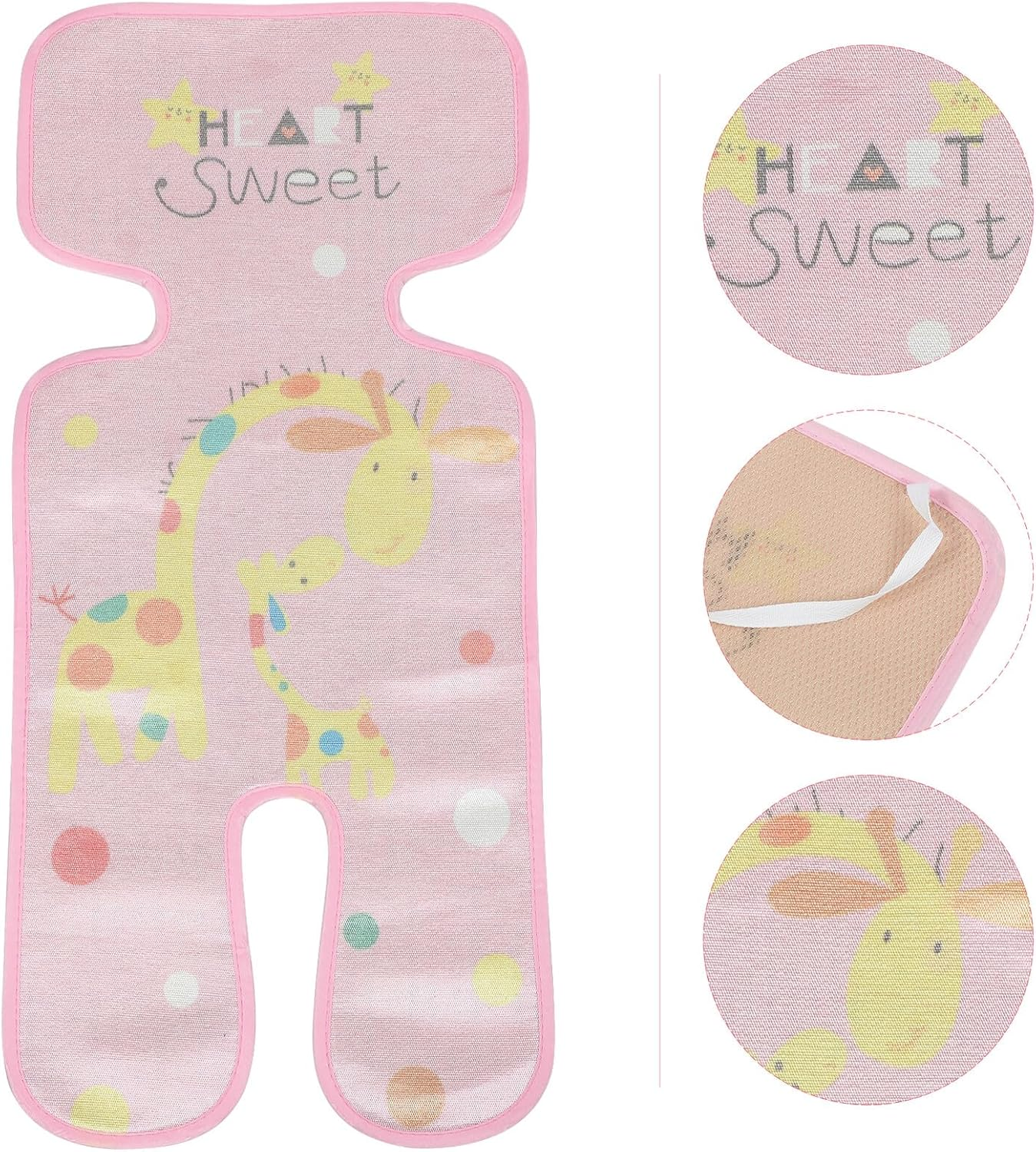 Stroller Seat Mat Cooling Pad Breathable Ice Silk Cushion for Newborns Lightweight Soft Stroller Liner for Summer Comfort and Moisture Wicking image number 2