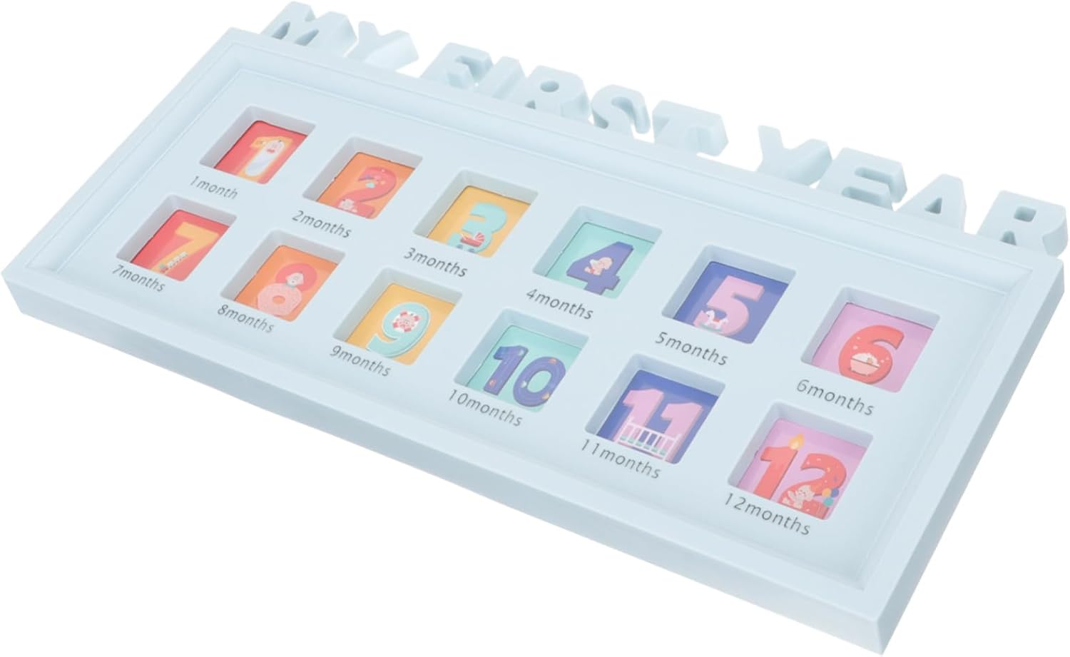 Month Photo Frame Modern Minimalist Boy Girl Picture Holder for Growth Memories Displays Photos for Nursery Decoration image number 6