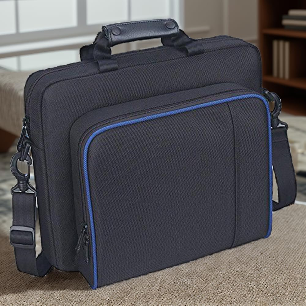 PS4 Case, Travel Case Playstation 4 Carrying Case, Waterproof Nylon Bag with Adjustable Strap, Protective Shoulder Bag for PS4, PS4 Pro, PS4 Slim image number 2