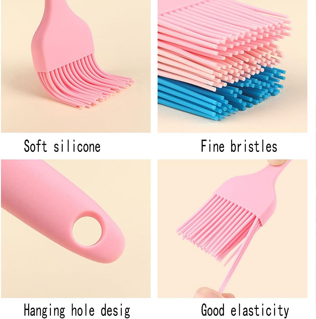 Silicone Basting Pastry Brush, Heat Resistant Cooking Brush for Oil and Sauce，Bpa Free and Dishwasher Safe (2 Pcs) image number 1