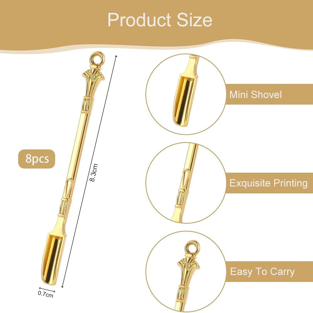 Mini Spoons, Set of 8, for Measuring Spices, Glitter Powder, Coffee, Filling Bottles image number 1