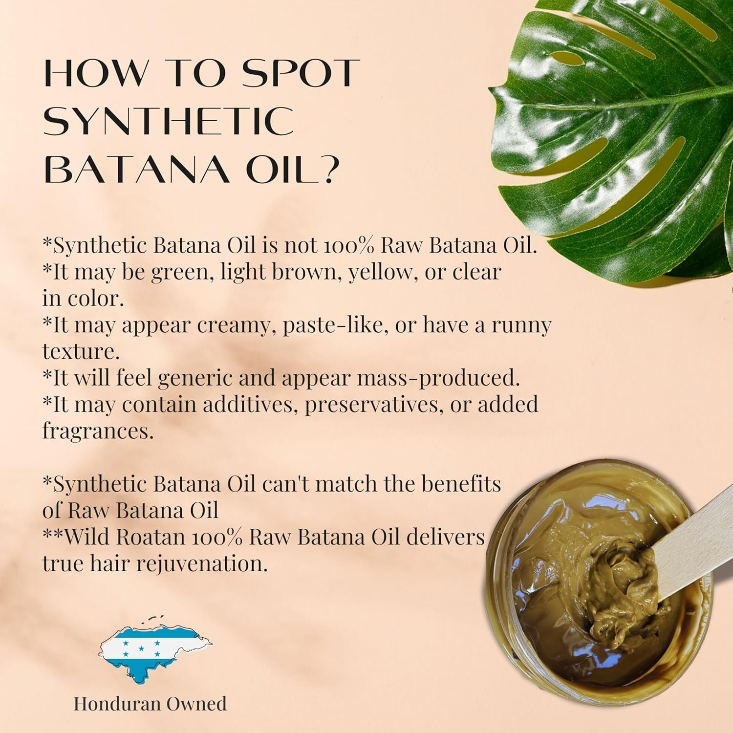 Raw Batana Oil from Honduras | 100% Pure & Natural | Hair Growth & Scalp Treatment for Men & Women | Batana Oil Specialist | Honduran Owned Company | 150Ml image number 6