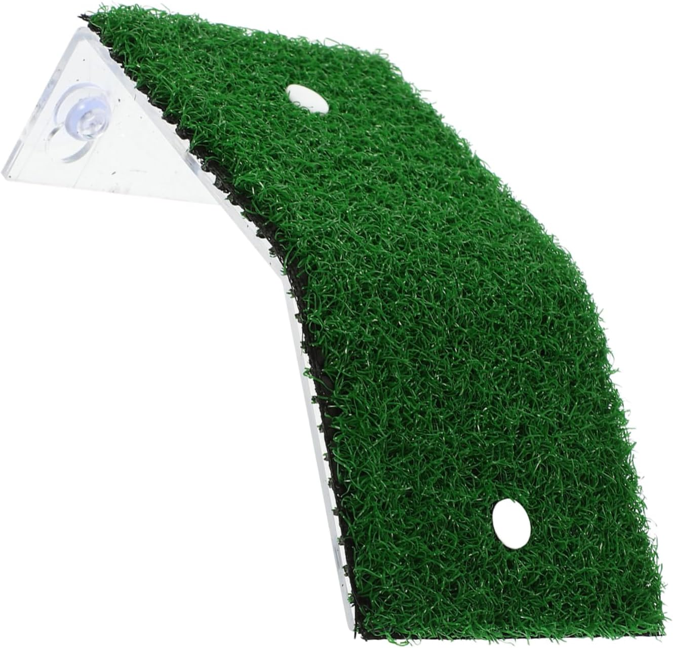 ROMISBABA Hermit Crab Basking Platform Simulated Grass Surface, Small Plastic Aquarium Climbing Ramp for Reptiles and Aquatic Turtles, Fish Tank Accessory for Hermit Crab and Turtle Habitat image number 4