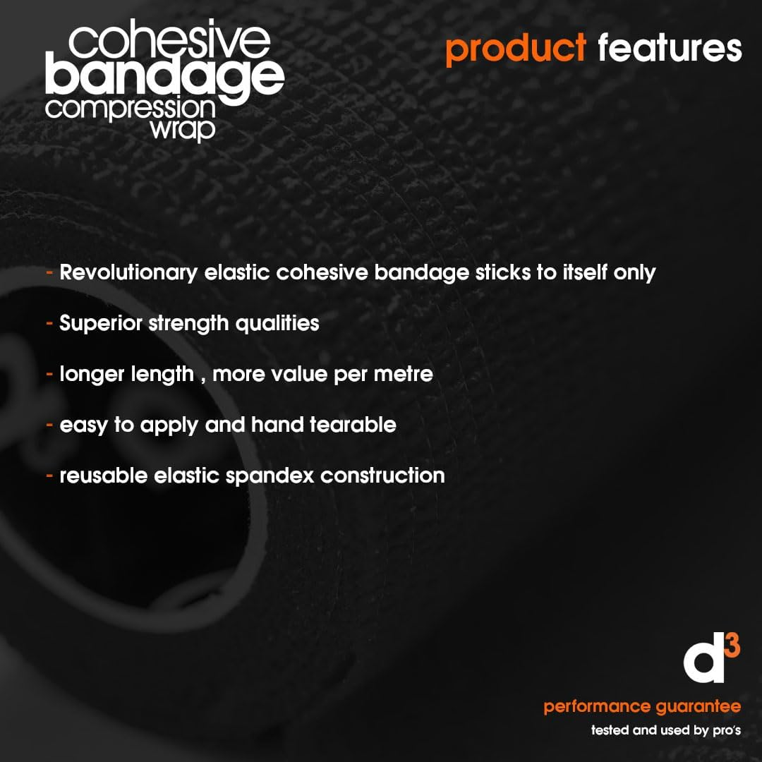 D3 Cohesive Compression Bandage, Beige, 75 Mm W X 9 M L image number 3