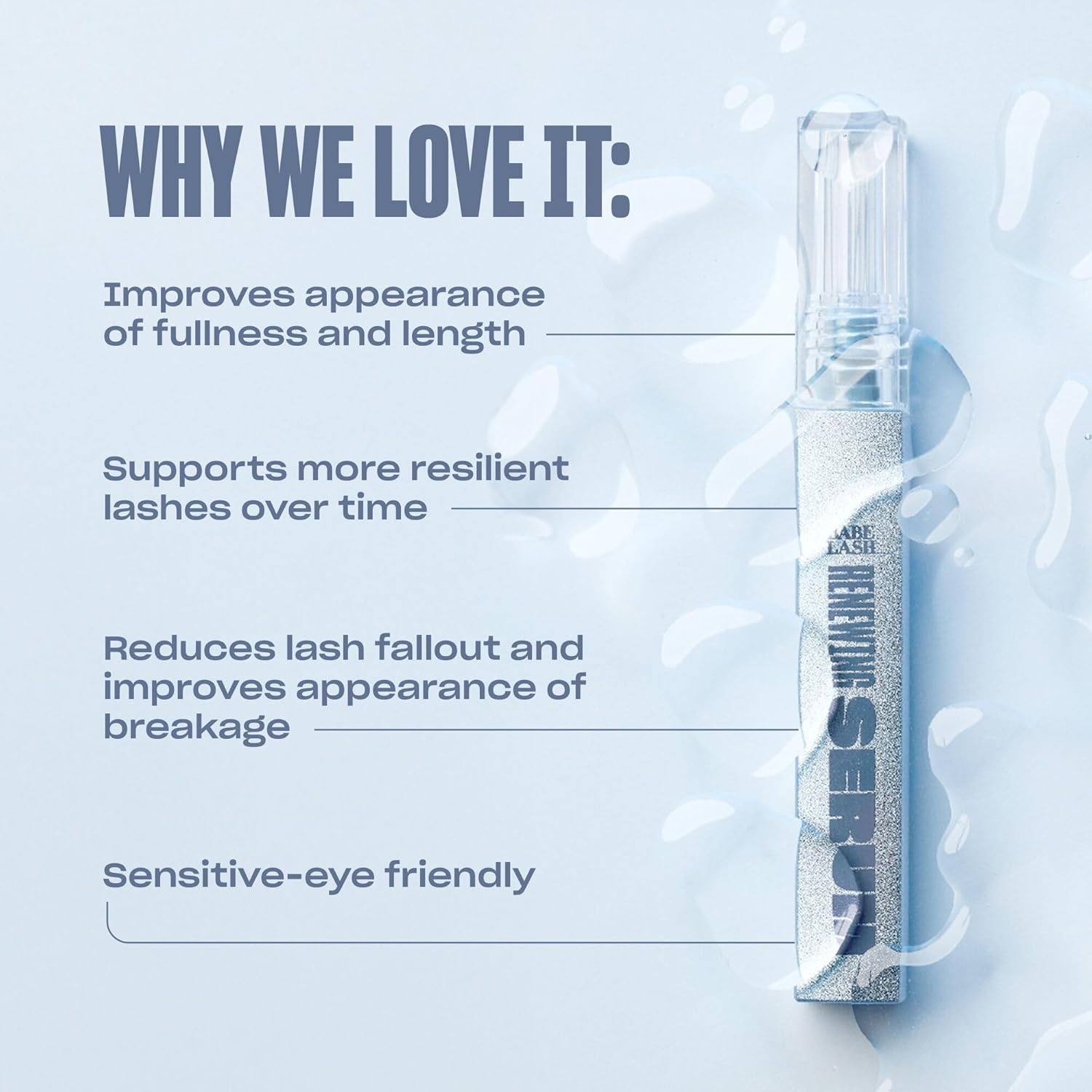 BABE ORIGINAL Renewing Lash Serum &ndash; Peptide-Infused Eyelash Serum for Fuller, Longer-Looking Natural Lashes, Lash Enhancing Treatment with Nourishing Botanicals, Cruelty-Free Gentle, 6Ml image number 4