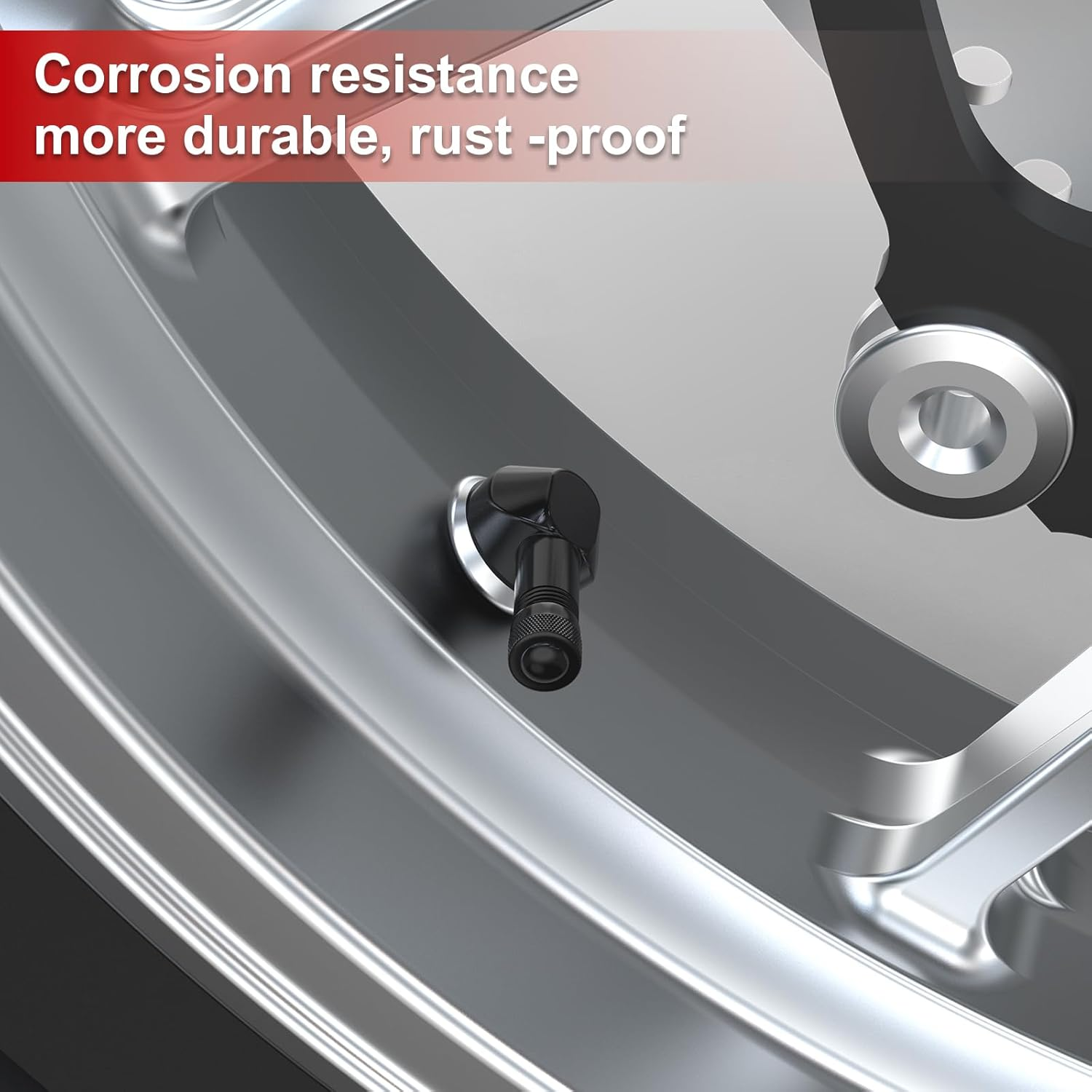 SUNSOUL 2Pcs 90 Degree Black Motorcycle Tire Valve Stems Install Diameter 10-11.3Mm for Harley Davidson, BMW, Honda, Kawasaki, Suzuki, Yamaha and Triumph Bike image number 4