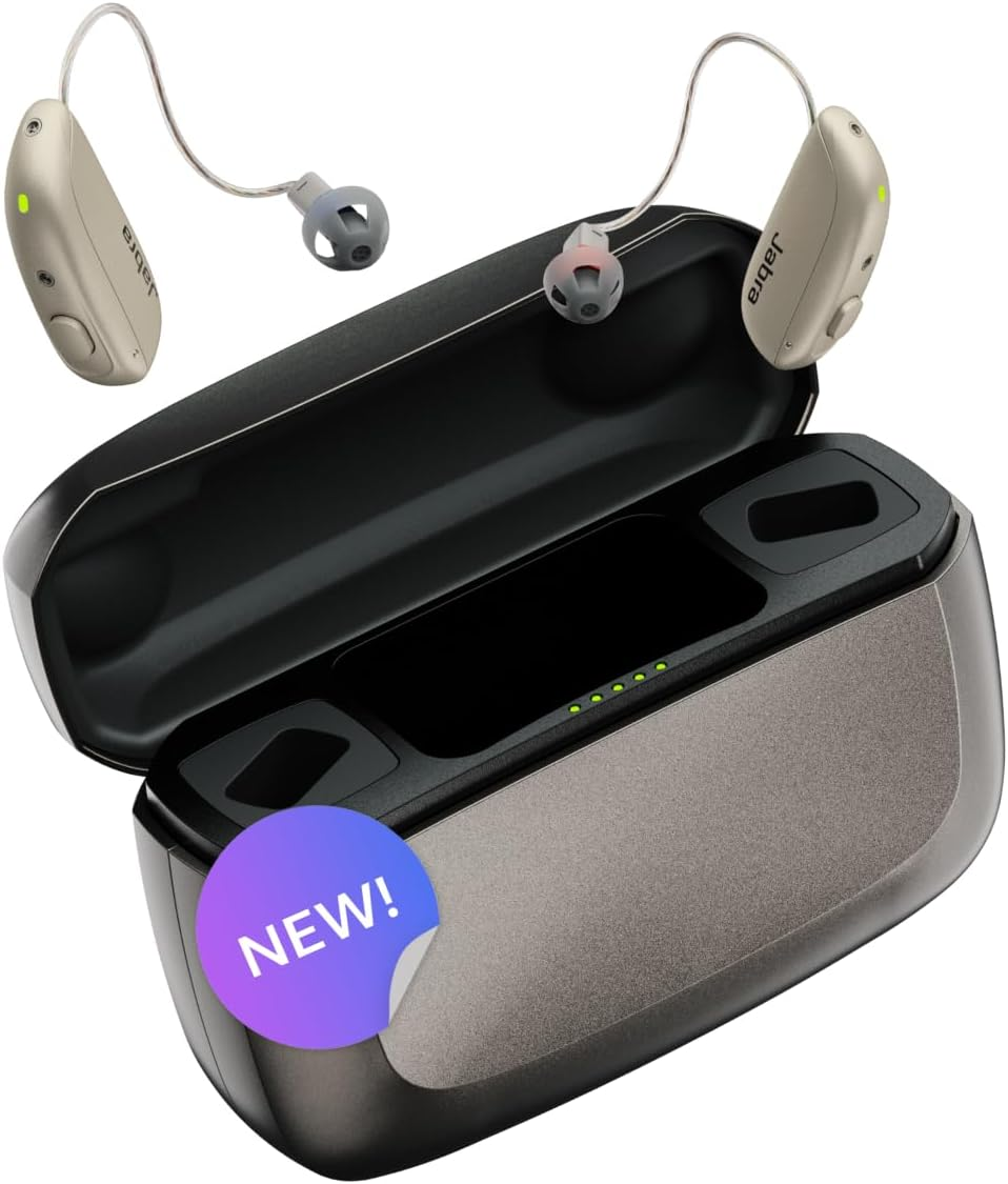 Jabra Enhance Select 700 Clinic-Quality OTC Hearing Aids, Licensed Audiology Services Included, Bluetooth LE Audio & Streaming for Ios/Android, Nearly Invisible & Comfortable, Sand