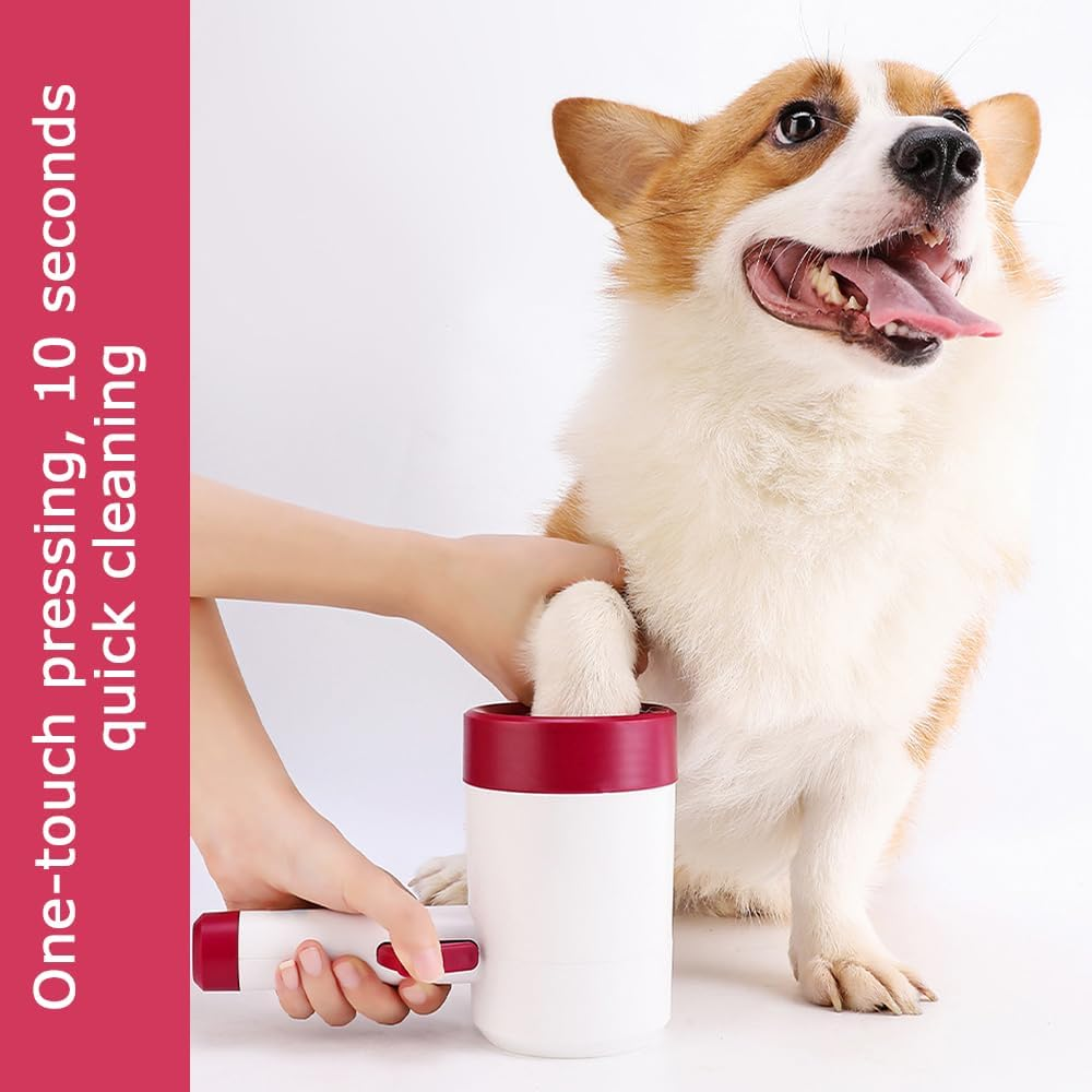 Pet Clean Foot Cup,Dog Cleaning Cup,Pet Soft Silicone Brush,Paw Brush Cleaner,Dog Paw Cleaner,For Small Medium Dogs,Portable Dog Paw Cleaner Tool,Easy to Use and Clean image number 2
