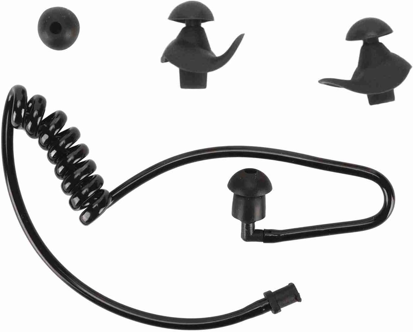 Earpiece Coil Tubes Kit for Kenwood for Baofeng for Arcshell for Uniden Walkie Talkie Earpieces, Earpiece Acoustic Tube (Black Eartips) image number 4