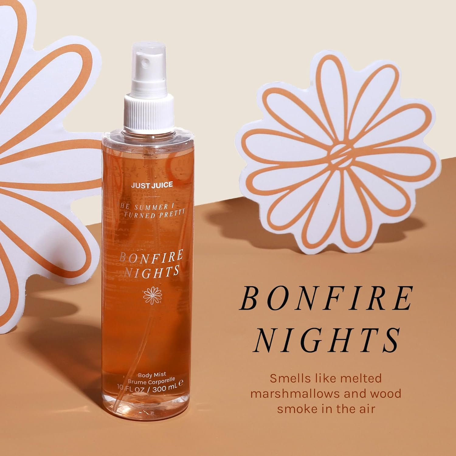 Just Juice - the Summer I Turned Pretty Bonfire Nights Body Mist - Warm Spice and Toasted Vanilla Body Spray for Women and Men - 300 Ml