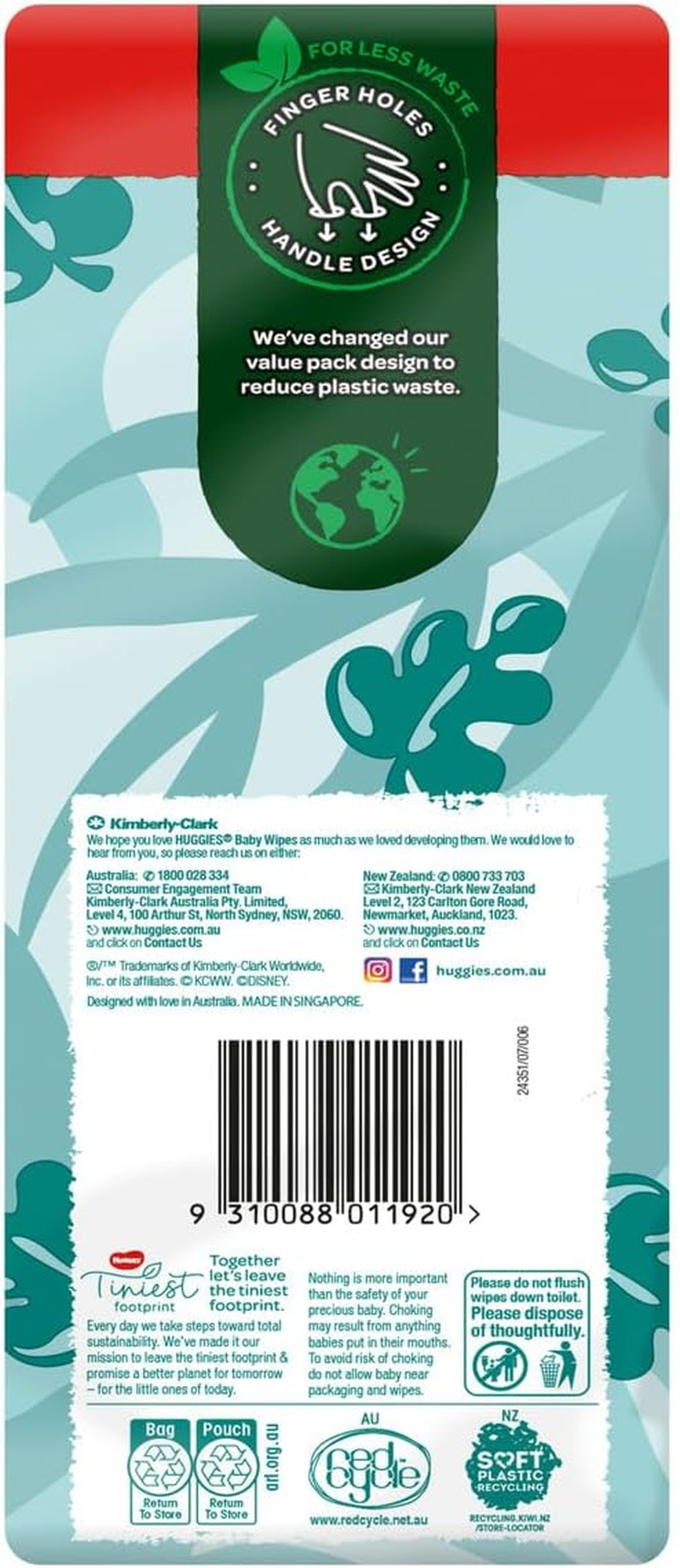 Huggies Baby Wipes Refill Fragrance Free X 240 image number 4