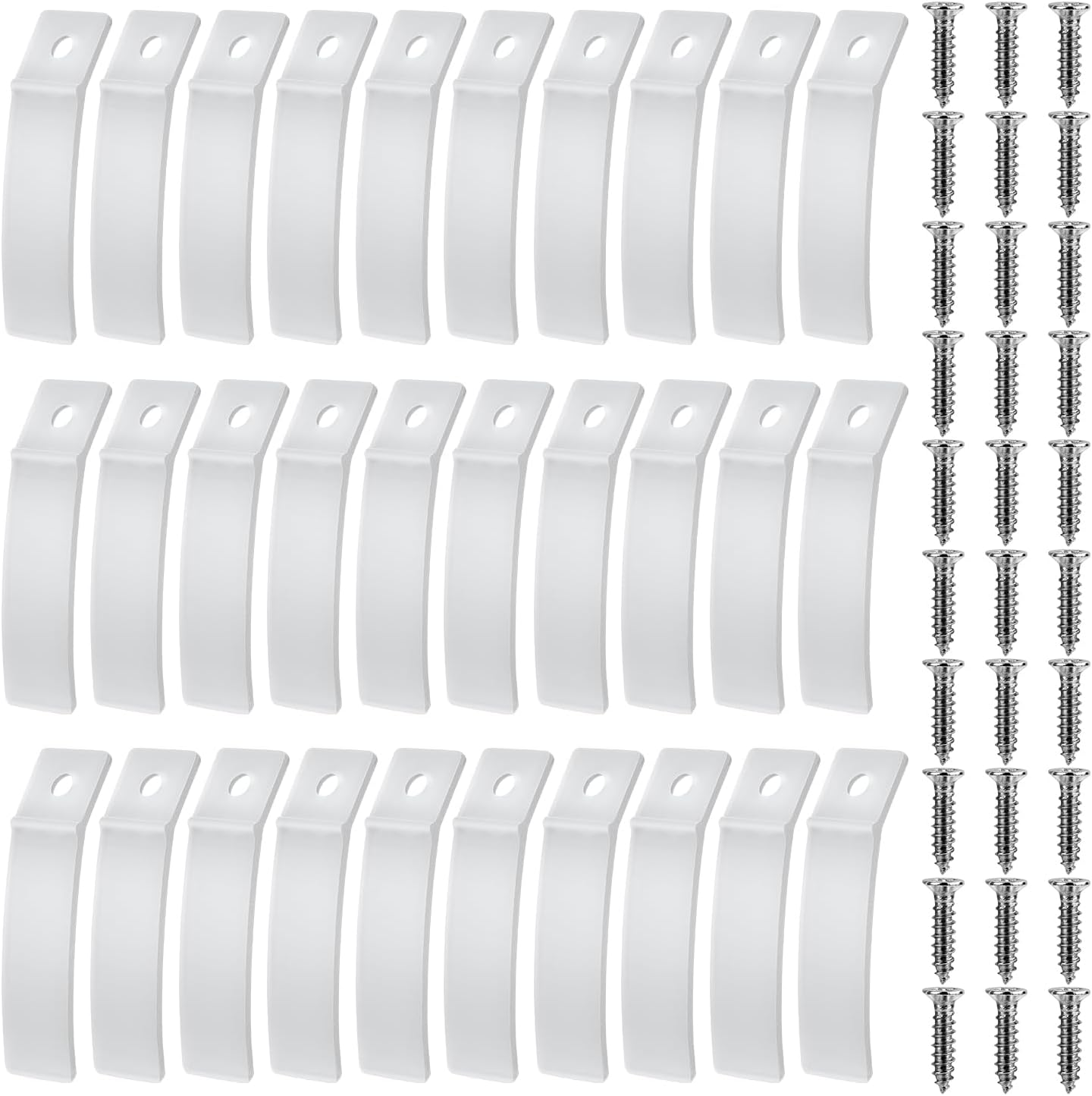 30Pcs Anti-Slip Drawer Stoppers, Non Slip Clear PVC Plastic Drawer Stops with Screws for Old Dresser Furniture Cabinet Bottom Repair Fixing Tool Replacement image number 5