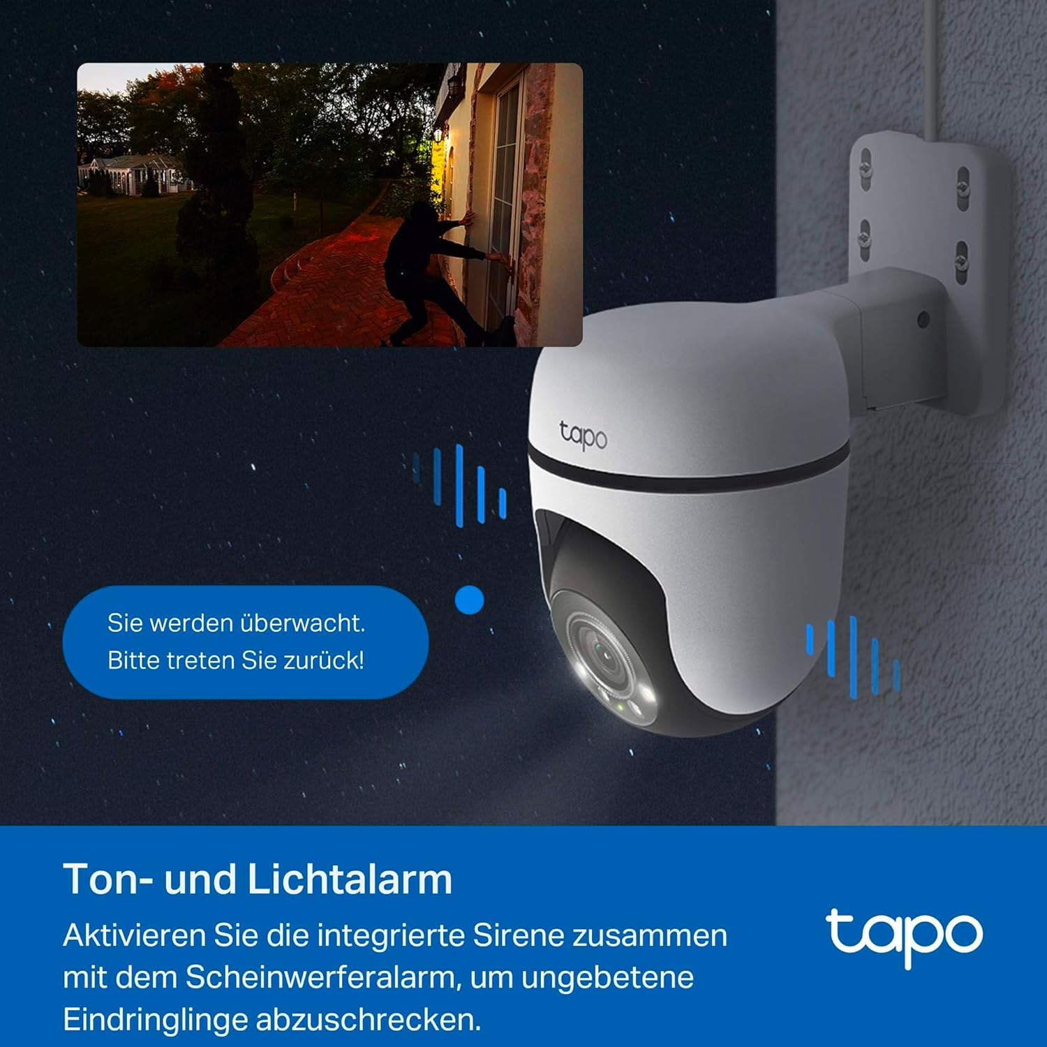 Tapo 2K Outdoor Wifi Surveillance Camera 360&deg; C51A, Night Vision Color, Person Detection and Motion Tracking, Waterproof IP65, Customizable Sound Alarm image number 1
