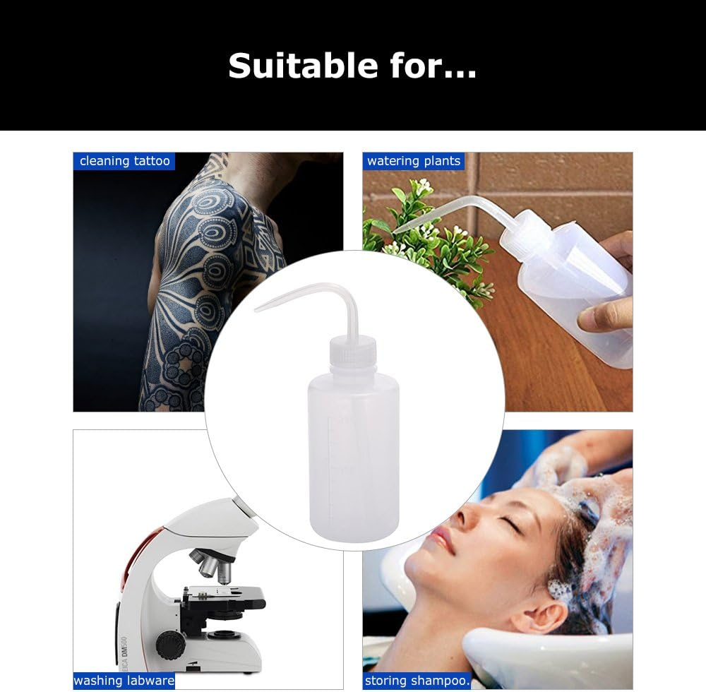 Mingzhe 3Pcs 250Ml Wash Bottle Plastic Green Squeeze Bottle Flower Watering Can Kit Curved Nozzle Ing Cleaning Tool