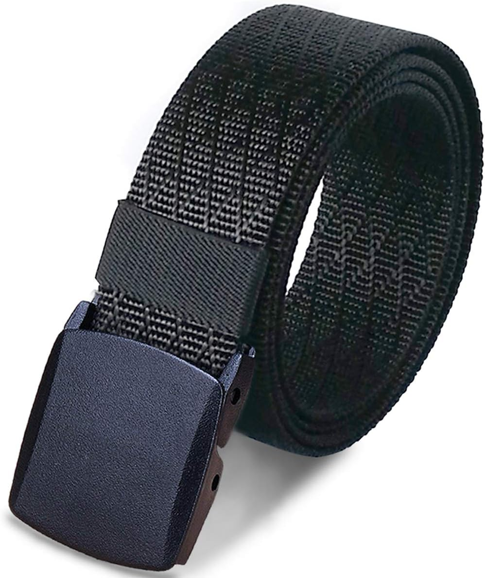 Wyuze Men'S Military Tactical Web Belt, Casual Nylon Webbing with No Metal Buckle