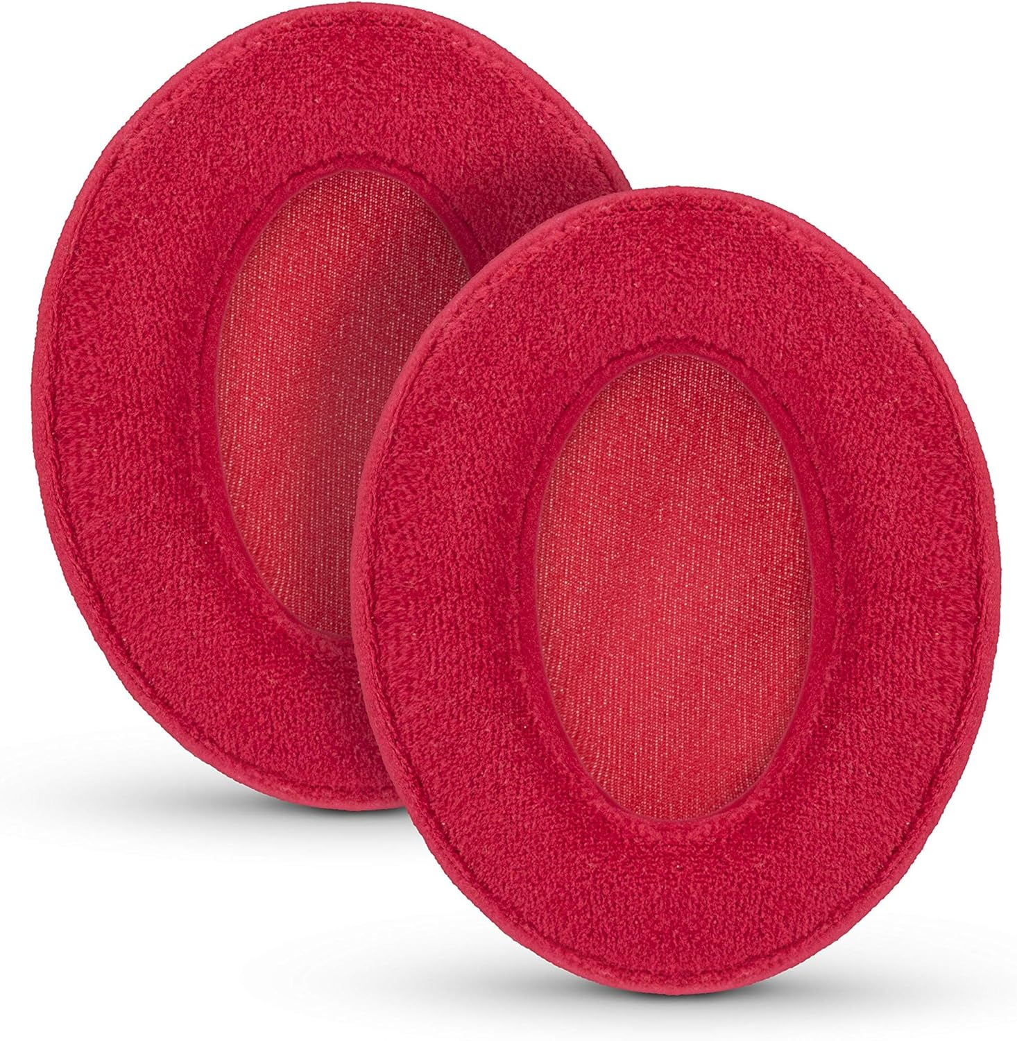 Brainwavz Ear Pads for ATH M50X, M50XBT, M40X, M30X, Hyperx, SHURE, Turtle Beach, AKG, ATH, Philips, JBL, Fostex Replacement Memory Foam Earpads & Fits Many Headphones (See List), Dark Red Oval