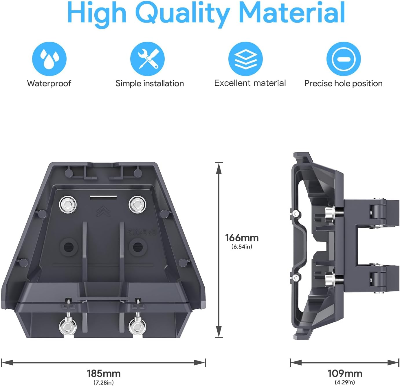 Starlink Gen 3 Mount Mobility, Starlink Accessories Semi-Permanent for Starlink Mount Gen 3, anti Theft Standard V3 Dish Flat Mounts for RV Vehicle Boat Truck Aluminum Alloy image number 3