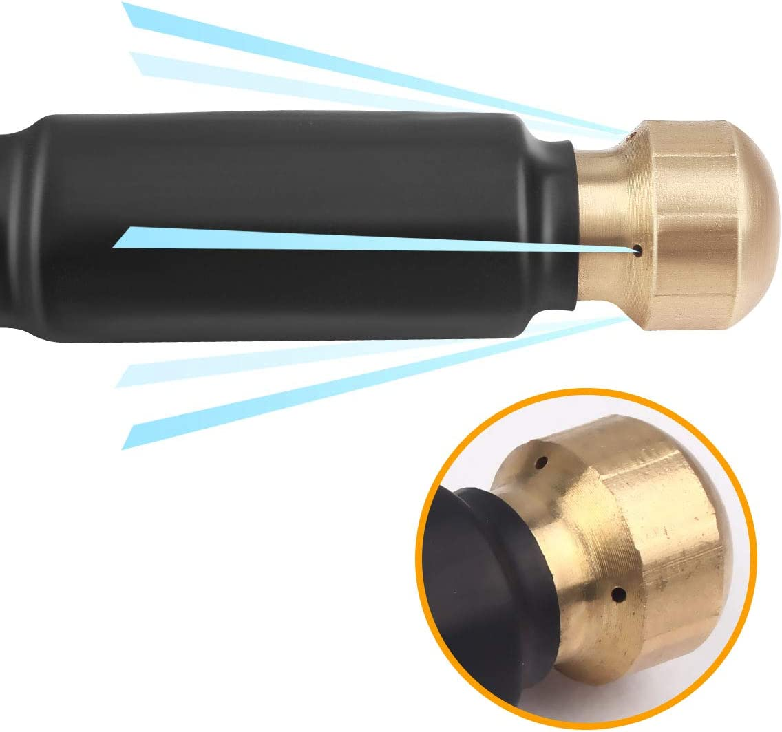 Qooltek Professional High Pressure Drain Pipe 15M/50FT, Drain and Pipe Cleaning Hose Kit with Adapter for Karcher K-Series and Lavor image number 3