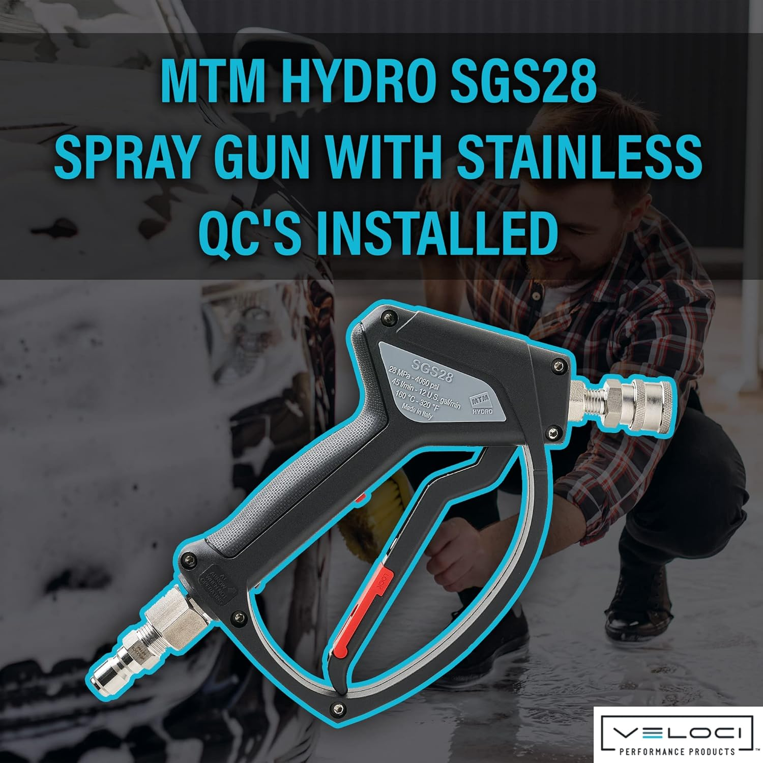 MTM Hydro SGS28 Spray Gun with Stainless Qc'S Installed image number 2