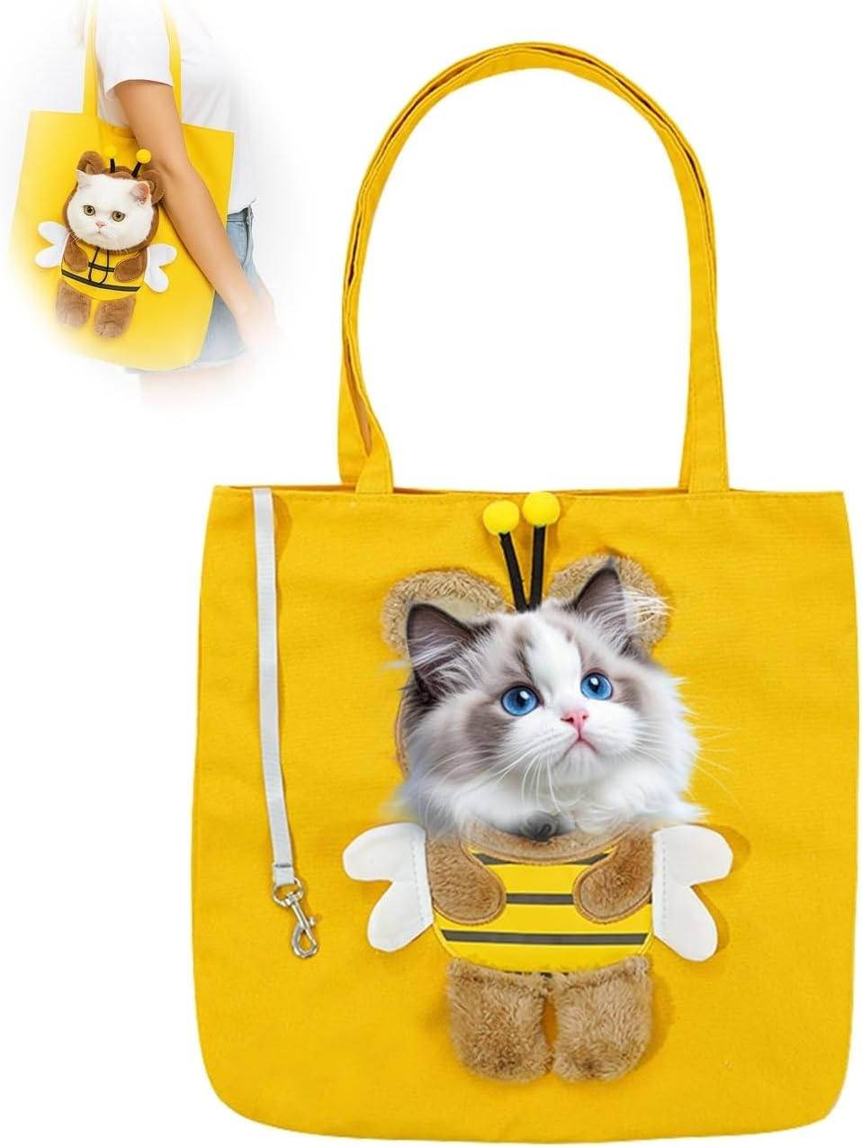 Pet Carrier with Peek-A-Boo Window 3-Way Safety System Travel-Ready Foldable Lightweight Canvas (Bunny/Blue, XL)