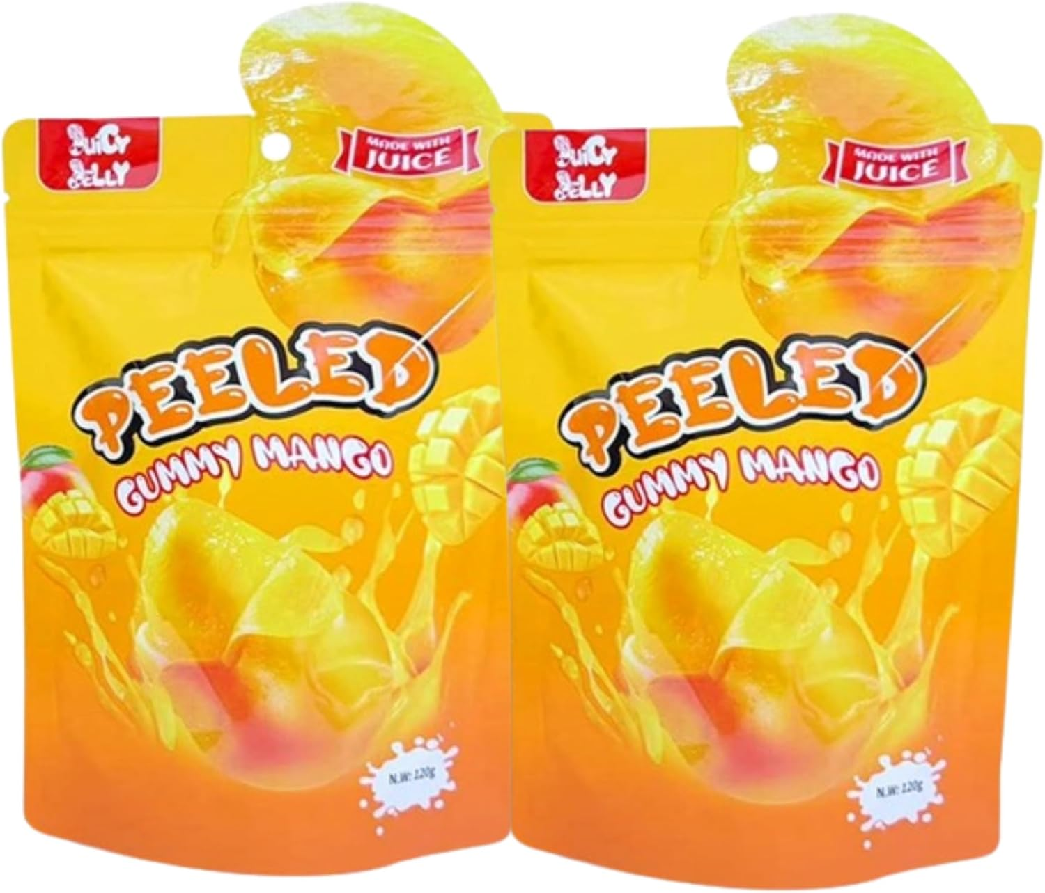 Juicy Jelly Peeled Gummy Mango 120G - 2 Pack 93009002277566-9309002277566 image number 1