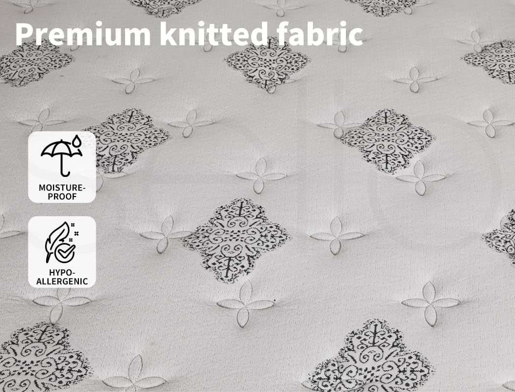 Dreamz Bedding Mattress Spring King Single Premium Bed Top Foam Medium Firm 30CM image number 4