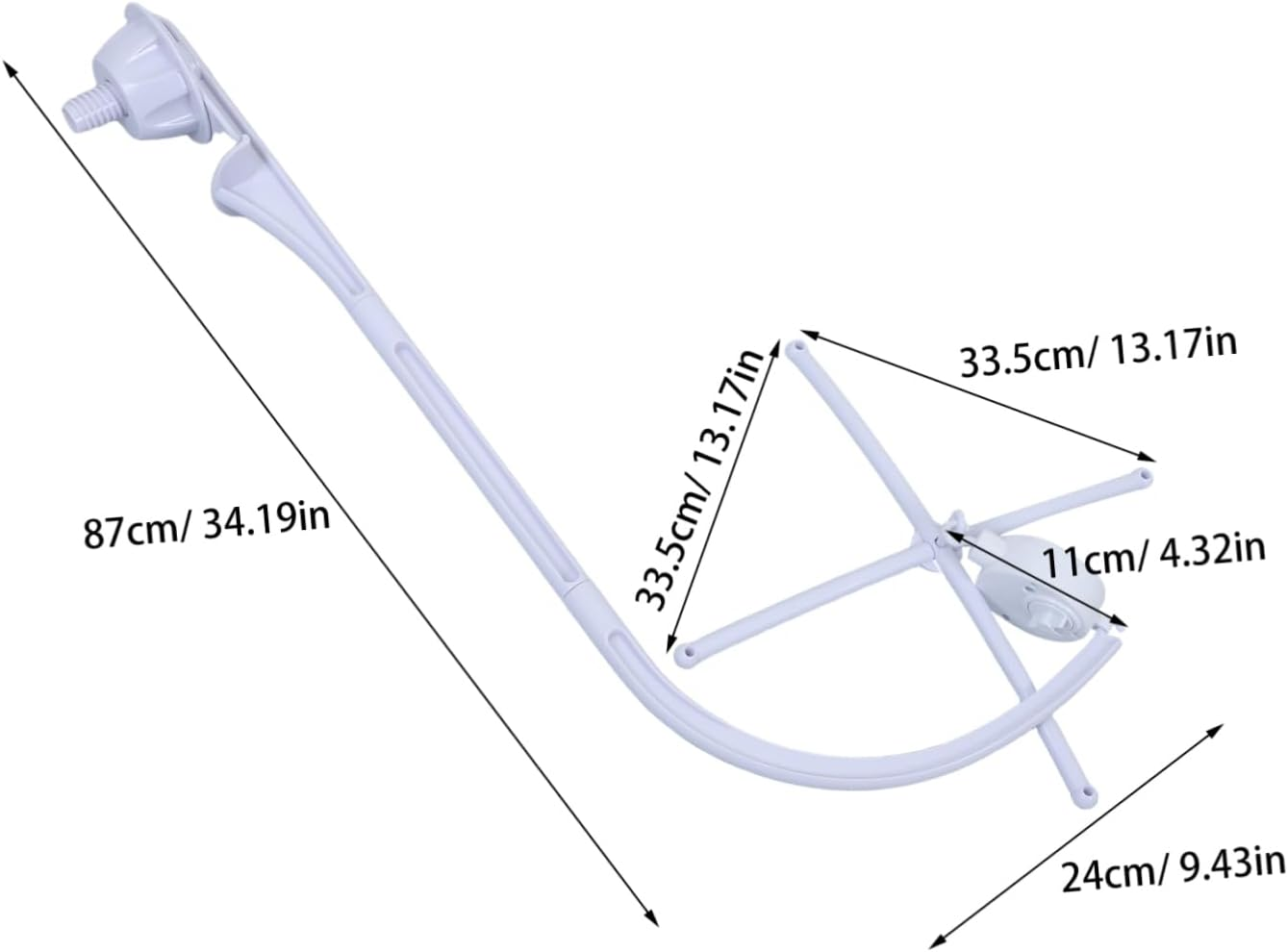 Adjustable Height Mobile Arm for Cribs Secure Clamp Mobile Bed Bell Holder DIY for Enhanced Sensory Experience with Toys Fits Cribs image number 6