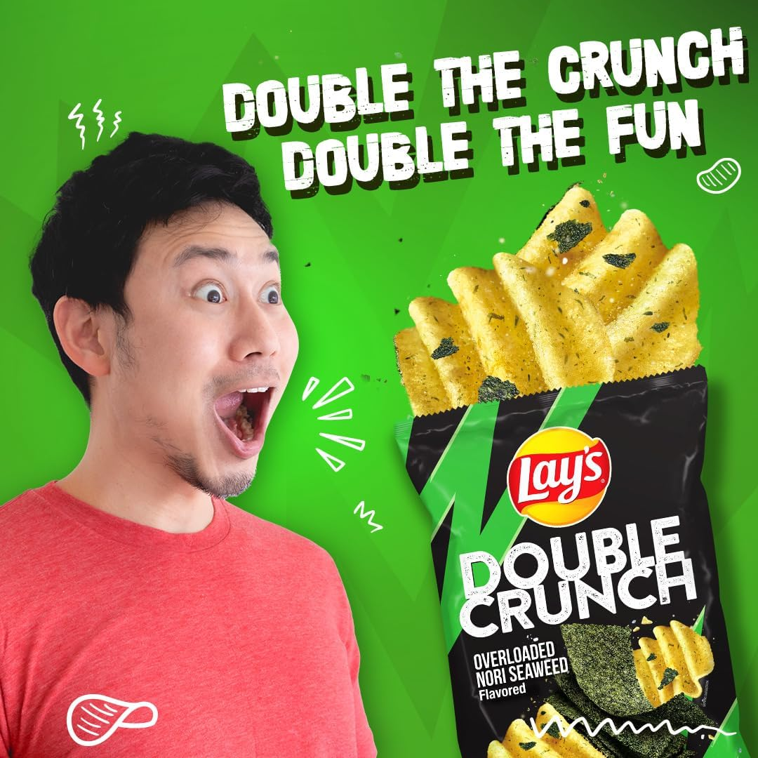 Lay'S Max Potato Chip Nori Overload Extra Crunchy Seaweed 40G
