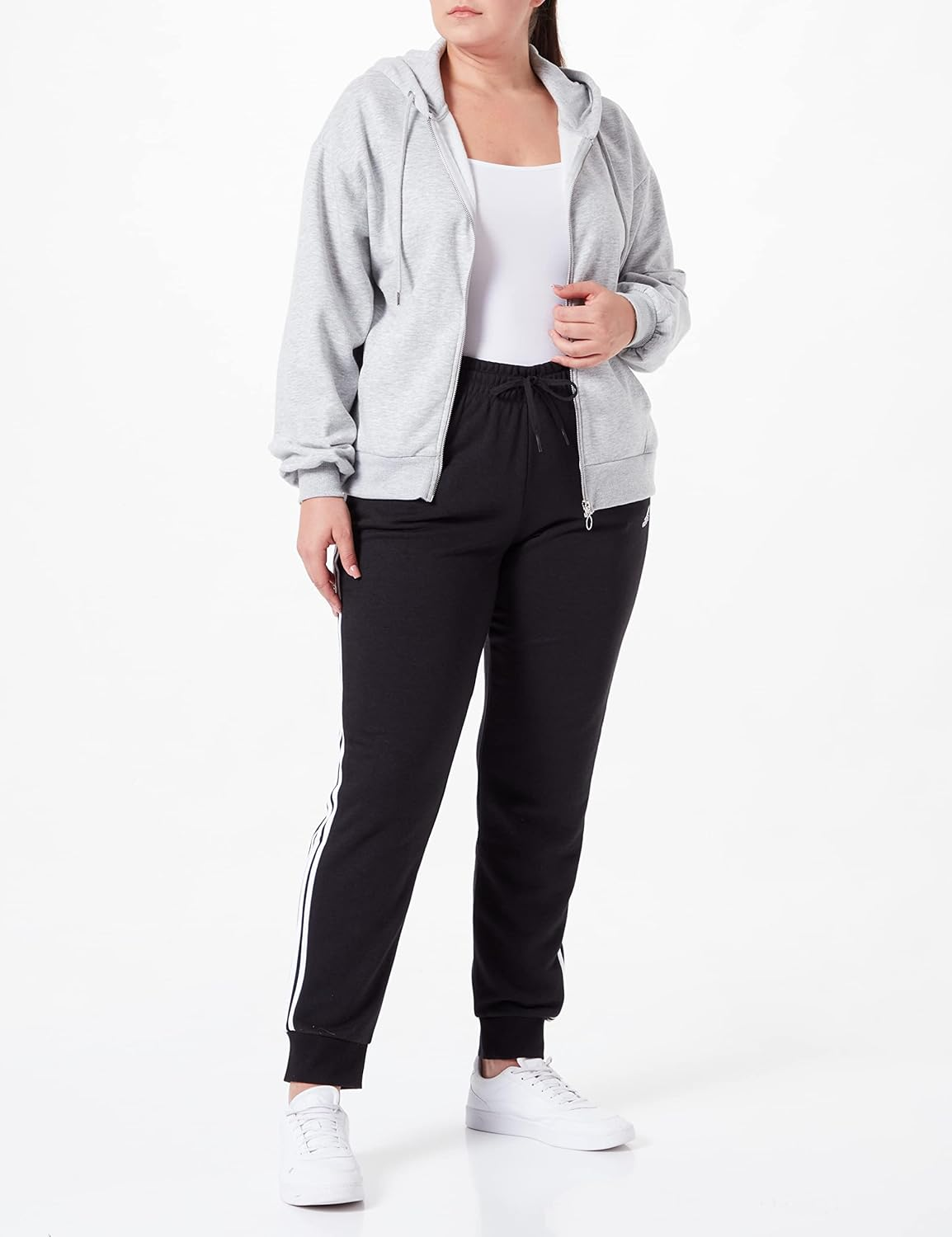 Adidas 3-Stripes French Terry C Sports Trousers Black/White XL/S image number 2