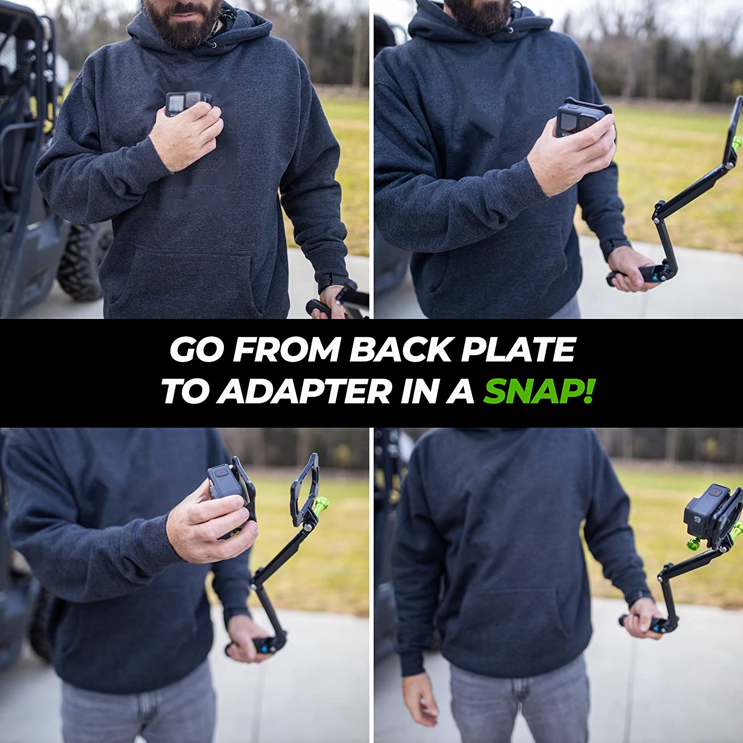 SNAP Mounts PRO &ndash; Magnetic Action Camera Mount for Gopro Compatible with Gopro Hero, Gopro Max, DJI Osmo Action image number 1