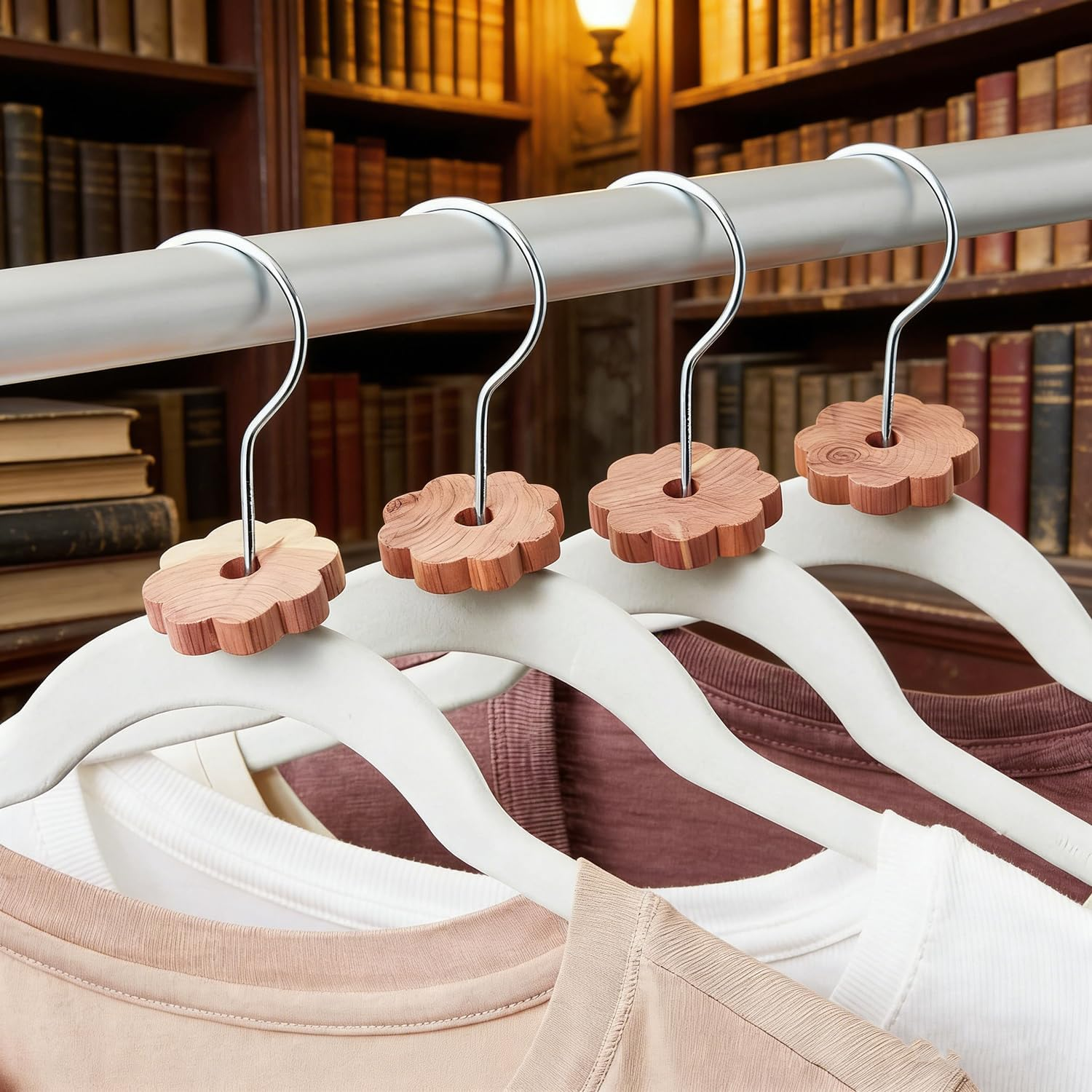 Natural Cedar Blocks Moth Protection for Wardrobes, 60 Pcs Cedar Wood, Aromatic Cedarwood for Closets image number 3