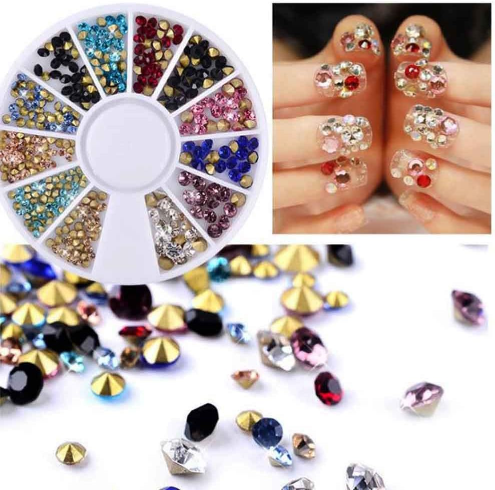 Nail Crystal Nail Crystals Clear Rhinestones Nail Art Rhinestone round Flatback Glass Charms Gems Stones image number 1