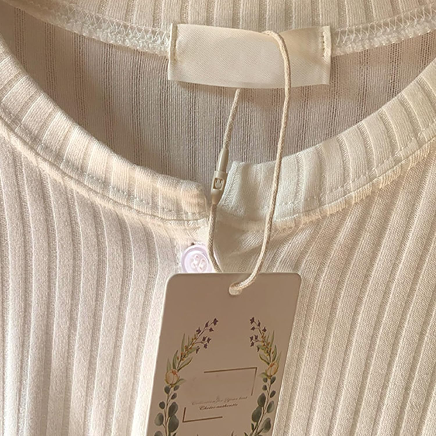 XUTONG 400PCS Hang Tag String Rope，With Snap Lock Pin Loop Fastener（White） image number 3