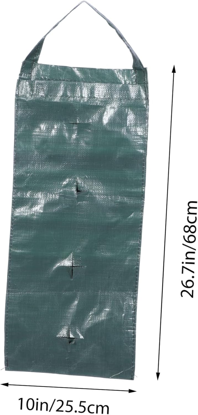 2Pcs Multi-Pocket Wall-Mounted Plant Bags for Indoor Gardening Breathable Strawberry Nursery Bags Practical Green Vertical for Houseplants image number 2