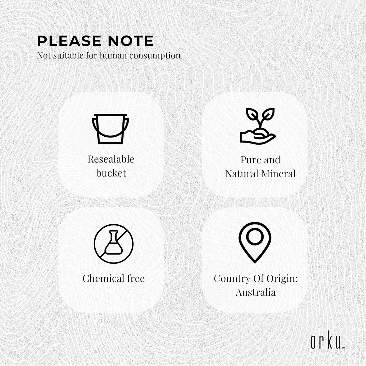 Orku 3Kg Fossil Shell Flour Tub - Livestock Garden Diatomaceous Earth image number 2