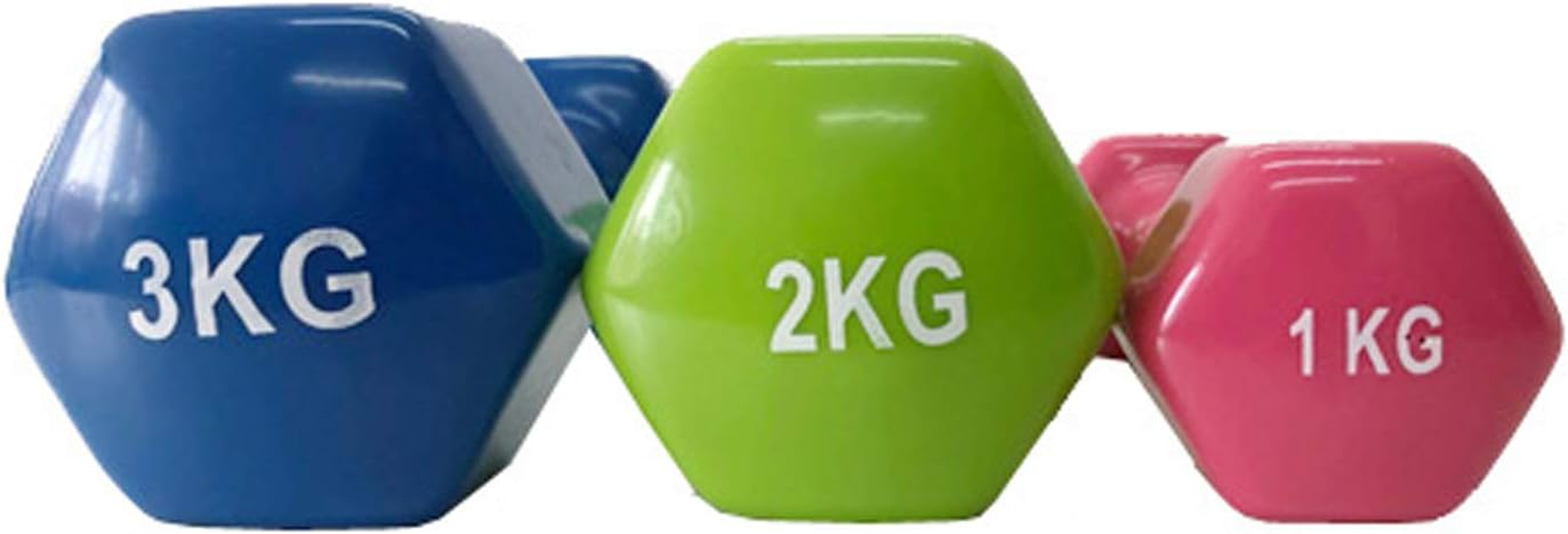 LLB SPORTS 013 Color Dumbbell, Color Array, 4.4 Lbs (2 Kg), Easy Grip image number 3