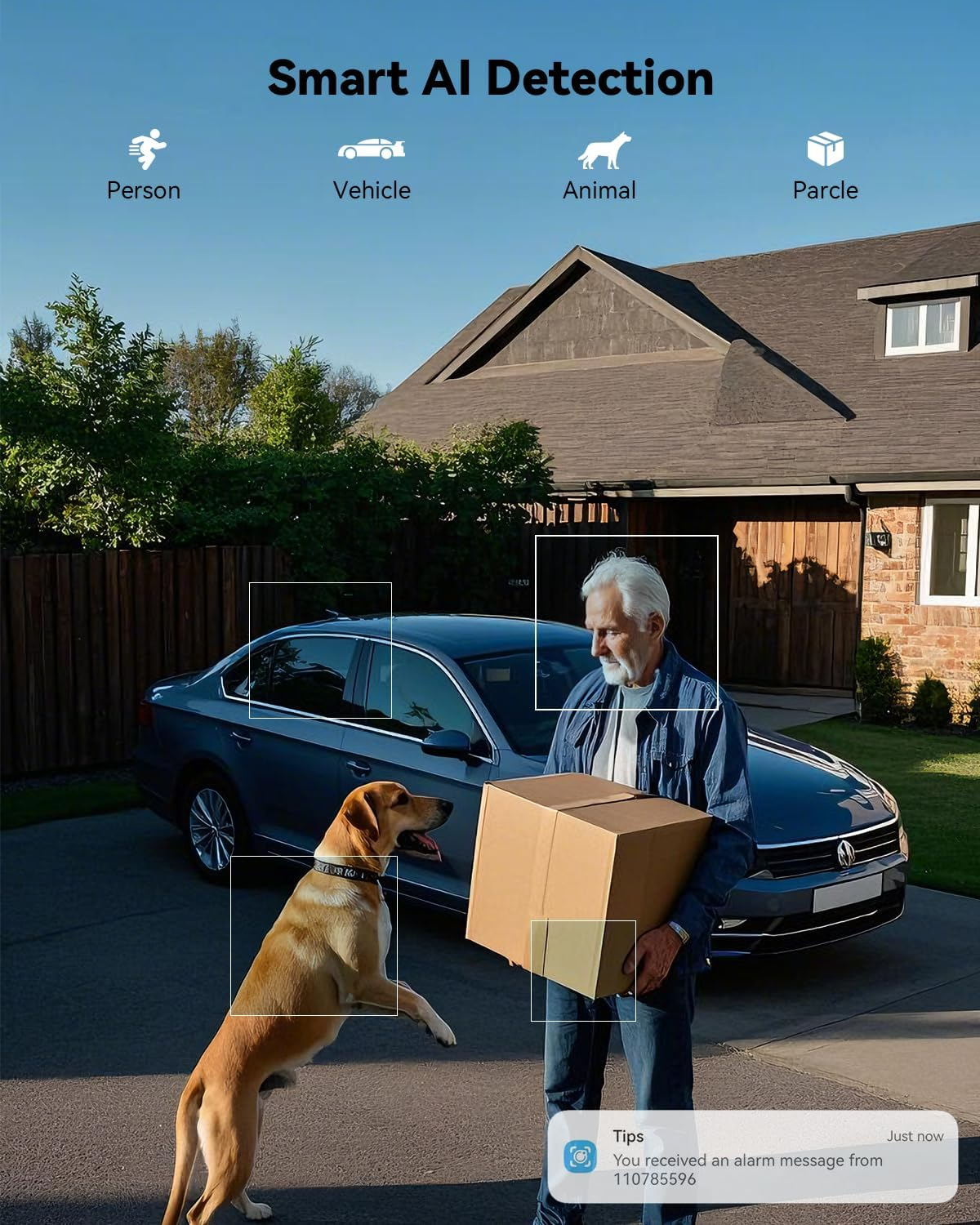 COCOCAM 4K 8MP Solar Security Camera Outdoor Wireless Wifi, with 6W Solar Panel,4K Color Night Vision,Ai Recognition,Pir Human Detection,355&deg; P 90&deg;T,Two-Way Audio,2.4Ghz Wifi,Cloud,Ip66 image number 4