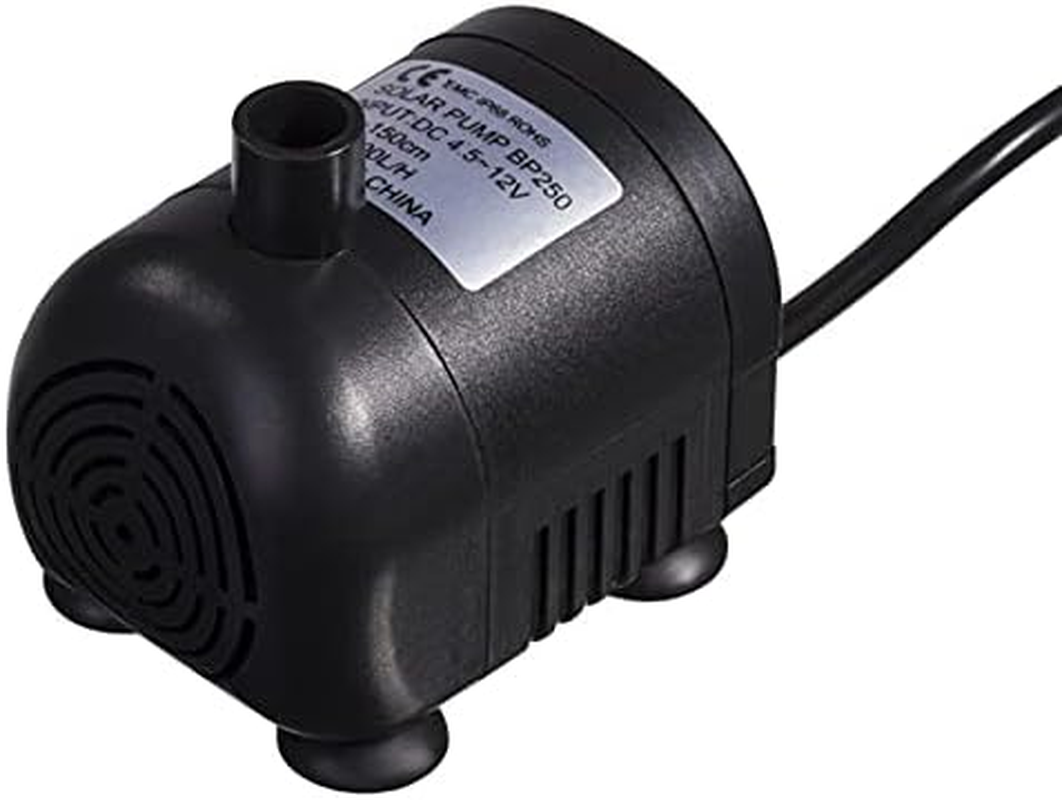 Baceyong 9V 2.5W 200L/H Solar Panel Powered Water Feature Pump Outdoor Submersible Water Pump for Pond Garden Pool