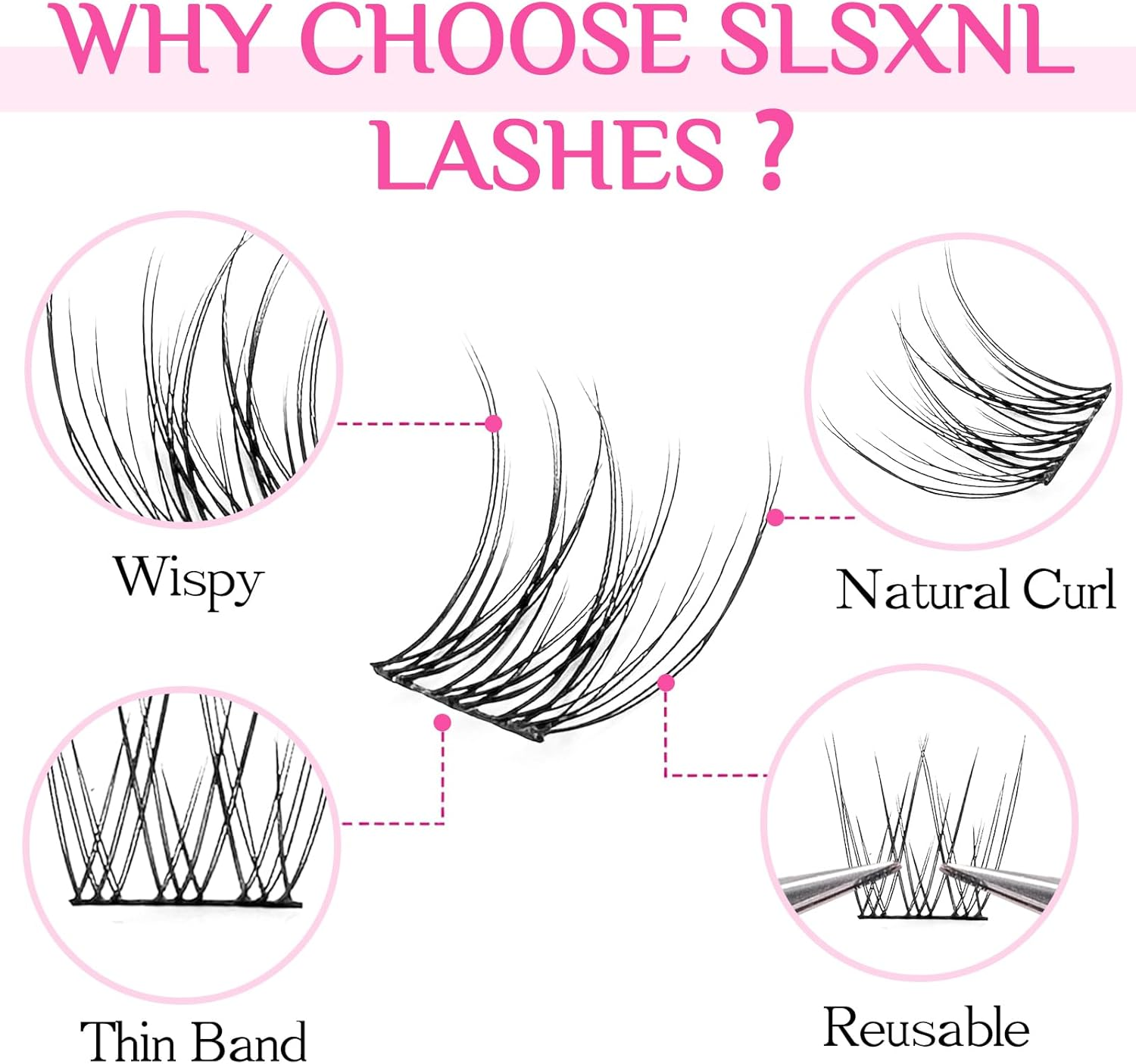Lash Clusters Wispy Natural C Curl Eyelash Extension DIY 10-12MM Thin Band 110Pcs Cluster Lashes,10Mm 11Mm 12Mm False Eyelashes image number 3