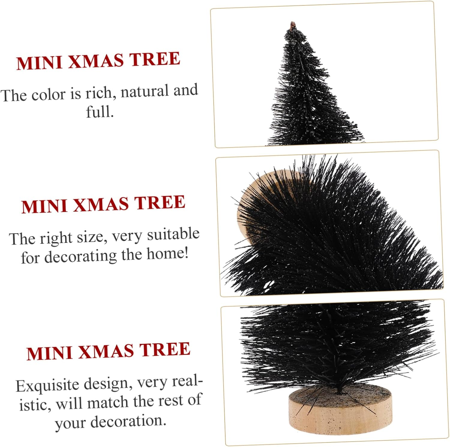 SHOWERORO Decorative Miniature Christmas Tree 25CM Sturdy Lightweight Electrical Lights and Christmas Ornaments for Holiday Home Decor image number 5