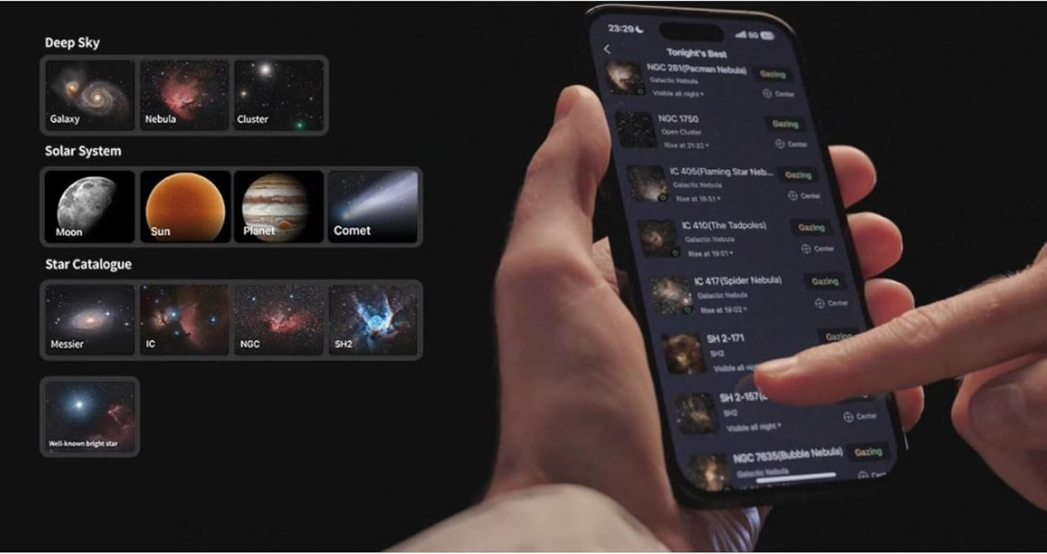 Seestar S30 30Mm Smart Astronomical Telescope by ZWO - Portable, Digital, All-In-One, for Beginners & Experienced Users, EAA