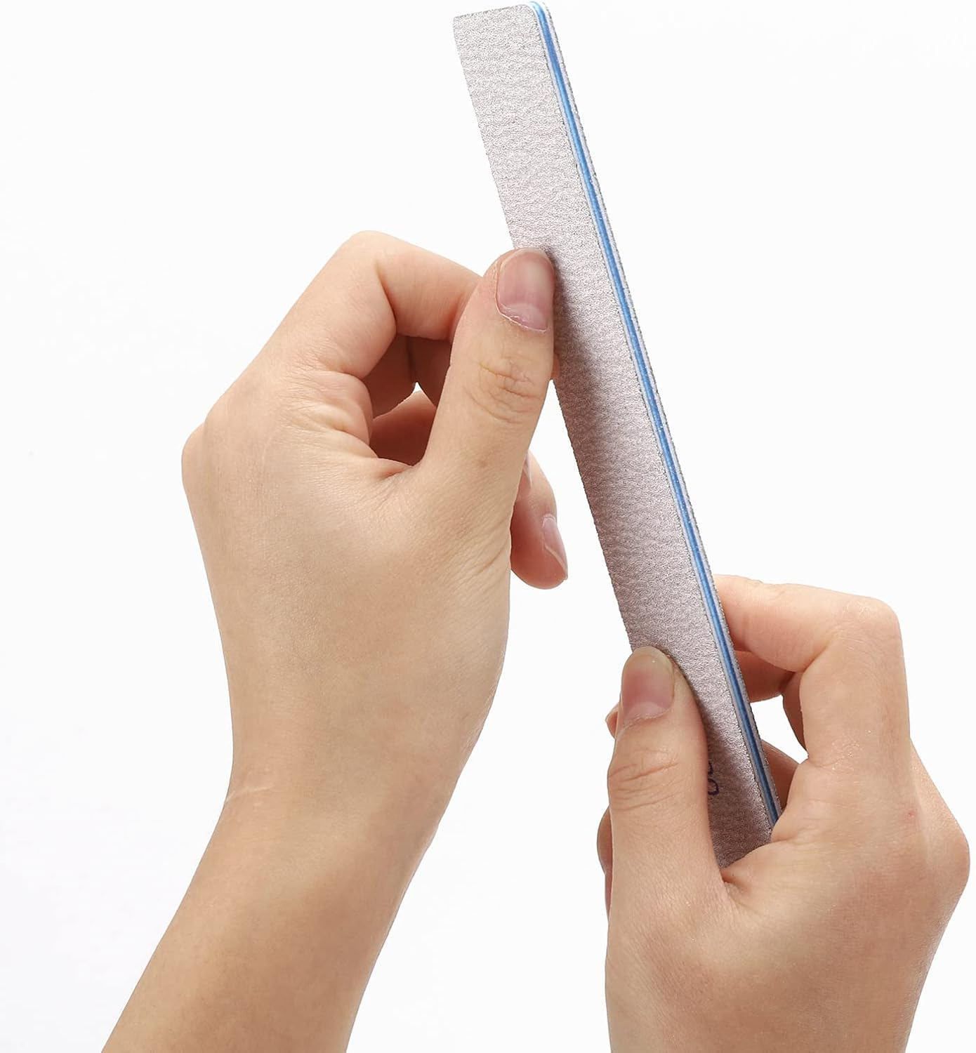 25 Pieces 120 Grit Rectangle Nail Files for Acrylic Nails and Natural Nails, Reusable Nail Buffers Double Sided Emery Boards Manicure Tools image number 5