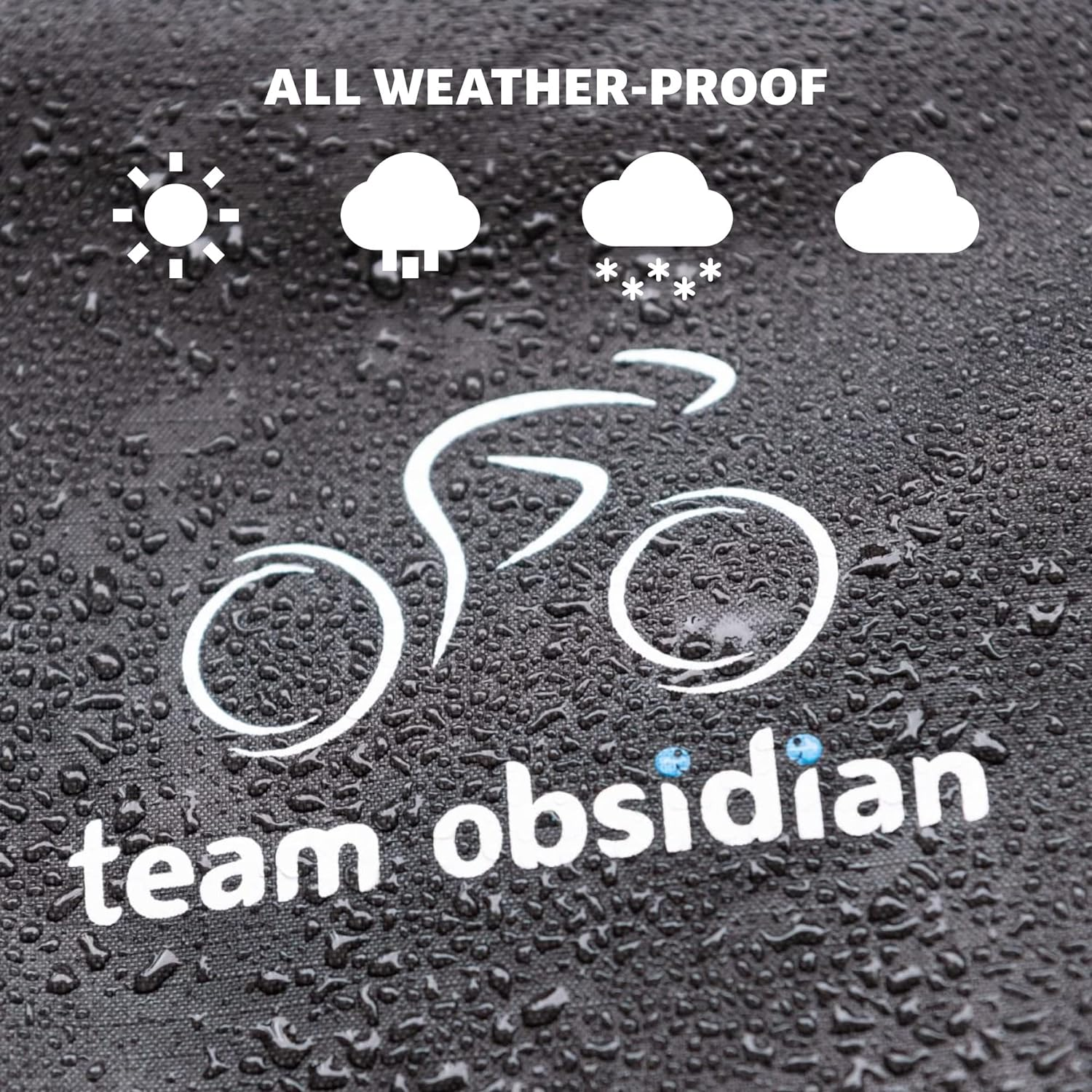 Team Obsidian: Bike Covers | Outdoor Storage or Transportation/Travel | Waterproof, Heavy Duty, 600D Oxford Ripstop | L, XL, XXL for 1,2 or 3 Bikes | Electric Bike Compatible image number 3