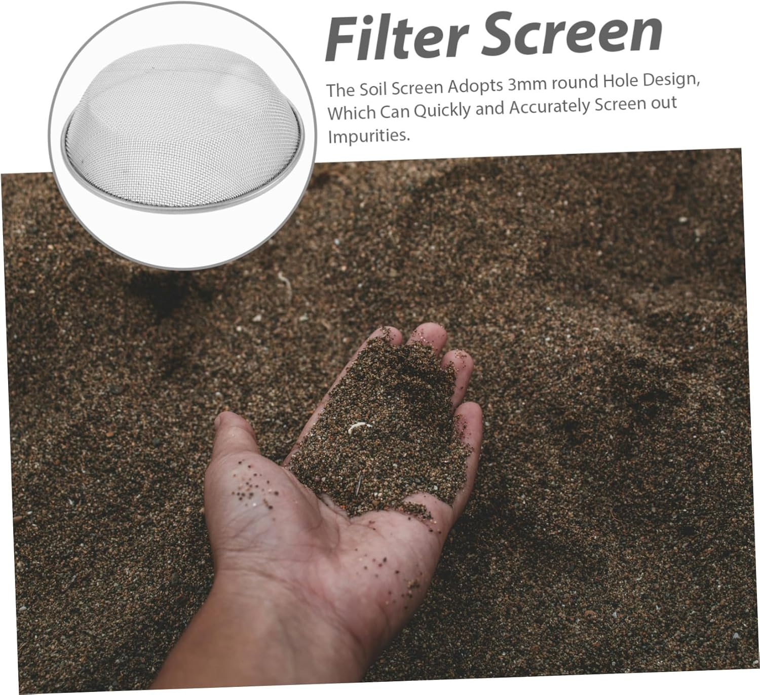 CIMAXIC Soil Sifter Garden Sieve Tool Mesh Screen for Women Gardening Gloves Compost Sieve Bonsai Soil Sifter image number 6