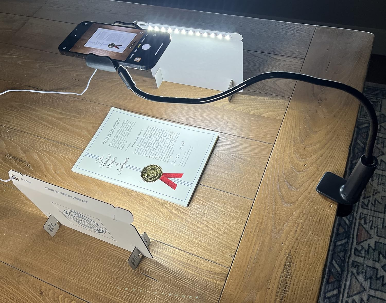 Dual Light Stands for Scanning Documents, Photos, Products, Albums, Textbooks, and Receipts with Balanced Illumination image number 3