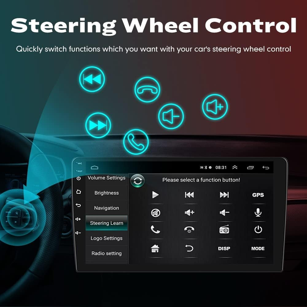 Car Carplay Android Auto Navigation Stereo GPS Radio Reverse Camera Display 10" IPS Touchscreen Headunit Tablet Pad Media Player for Suzuki Swift 2005-2010, If Applicable Quad Core 2G+64G image number 3